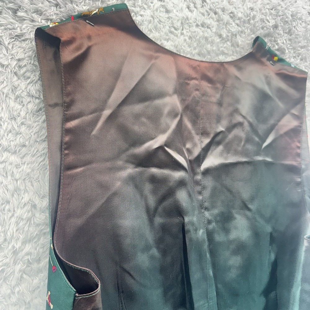 Vintage Warner Bros Studio Store Wile E Coyote Silk Vest Mens Medium 1995 Flawed - Picture 13 of 15